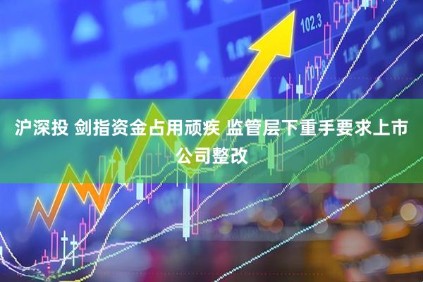 沪深投 剑指资金占用顽疾 监管层下重手要求上市公司整改