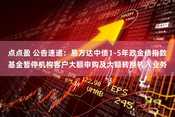 点点盈 公告速递：易方达中债1-5年政金债指数基金暂停机构客户大额申购及大额转换转入业务