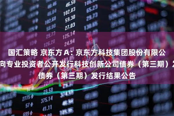 国汇策略 京东方Ａ: 京东方科技集团股份有限公司2025年面向专业投资者公开发行科技创新公司债券（第三期）发行结果公告